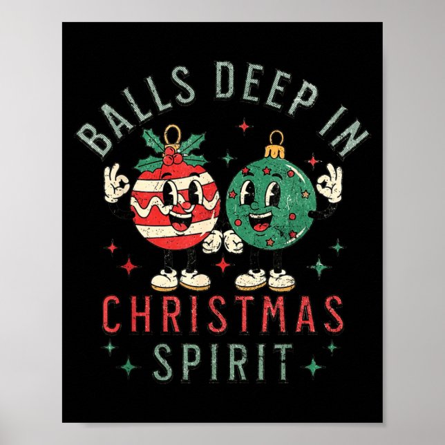 Poster Deep In Christmas Srit Funny Christmas Saying  (Devant)
