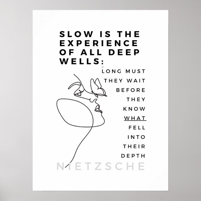 Poster Deep Soul Introvert philosophie citation Nietzsche (Devant)