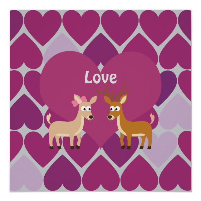 Poster Deer Love (Devant)