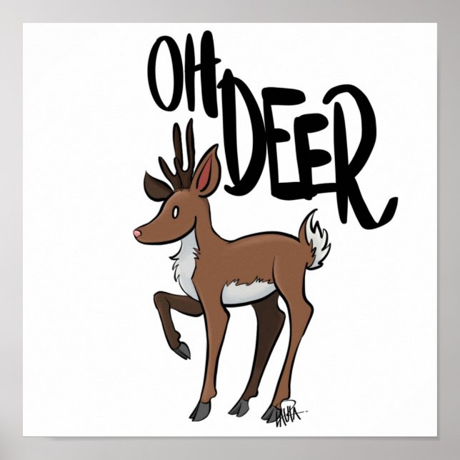 Poster Deer Oh Deer (Devant)