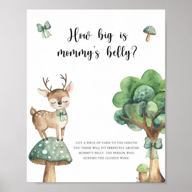 Poster Deer - Quelle taille est le jeu ventre de maman Po (Devant)