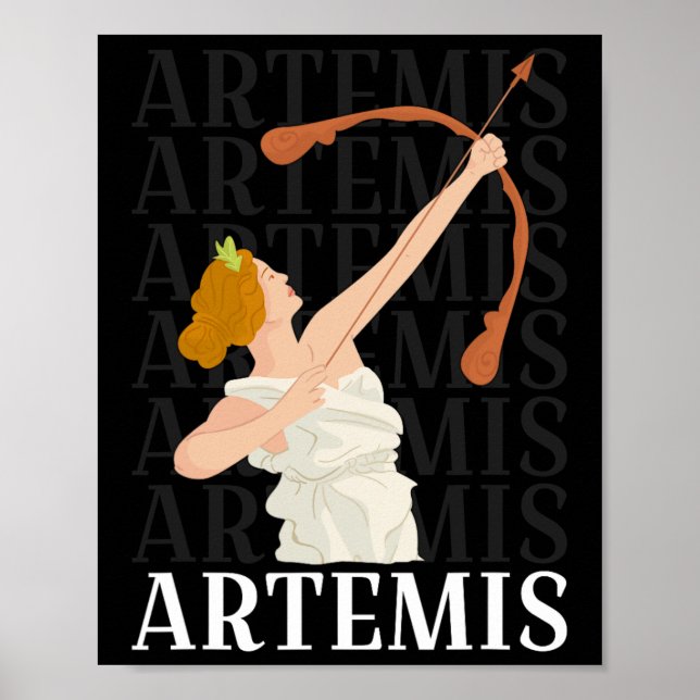 Poster Déesse Artémis De La Chasse Et Mythe Grec De La Lu (Devant)