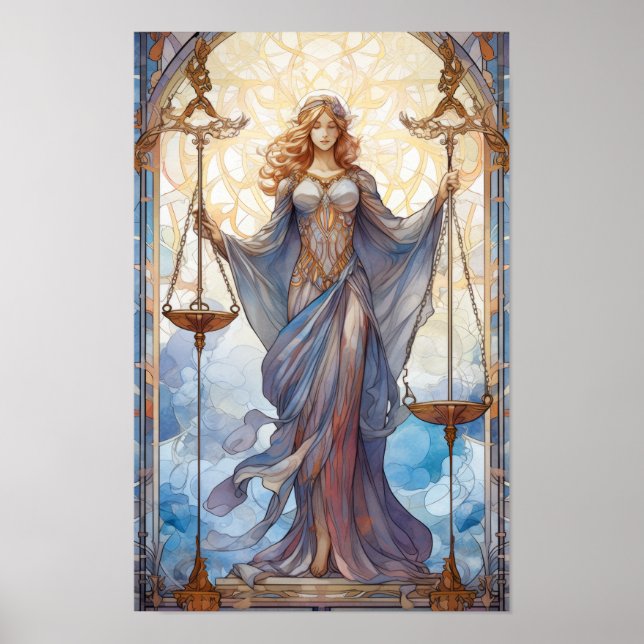 Poster Déesse de la Justice : Symbolisant l'équilibre et  (Devant)