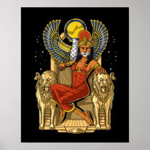 Poster Déesse de la lionne égyptienne Sekhmet