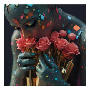 Poster Déesse de l'amour étouffante et décousue - Art de 
