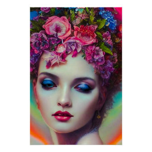 Poster Déesse des fleurs