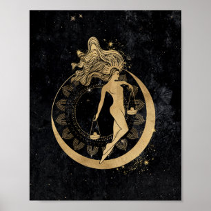 Poster Déesse du Zodiaque   Astrologie de la bibliothèque