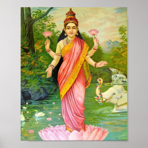 Poster Déesse hindoue de Lakshmi