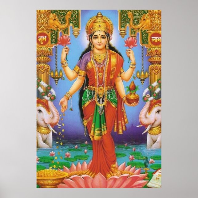 Poster déesse Lakshmi (Devant)