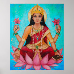 Poster Déesse Lakshmi - art original par Dori Hartley