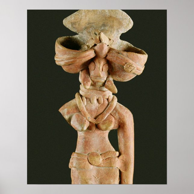 Poster Déesse mère en terre cuite, Mohenjodaro, 2300-1750 (Devant)