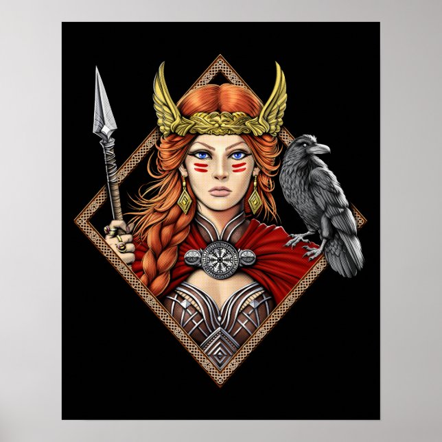 Poster Déesse Norse Freya (Devant)