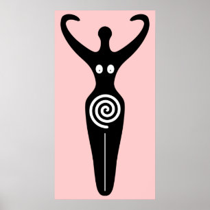Poster Déesse Spirale Sacrée Feminine