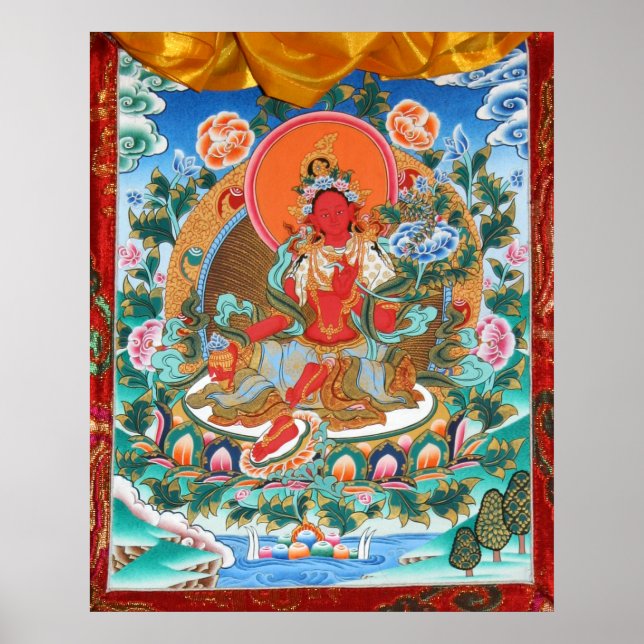 Poster Déesse tibétaine Red Tara (Devant)