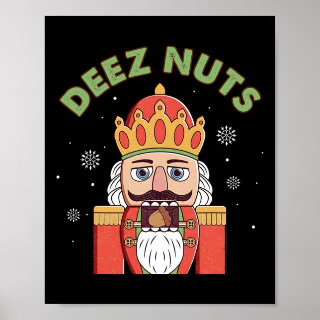 Poster Deez Nuages Nutcracker Nut Hommes Femmes Fun Noël  (Devant)