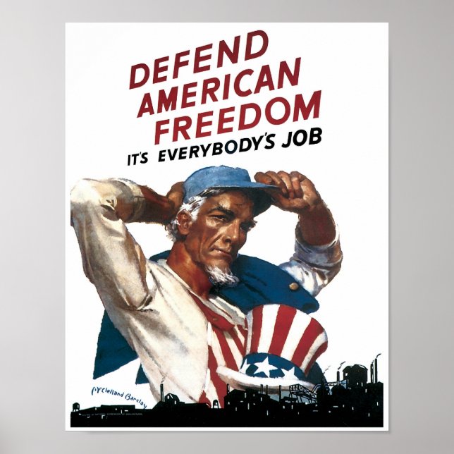Poster Défendre la liberté américaine (Devant)