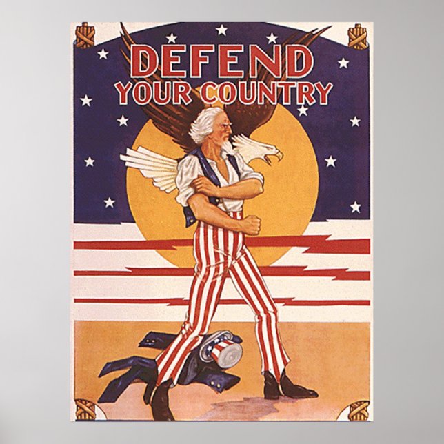 Poster Défendre votre pays (Devant)