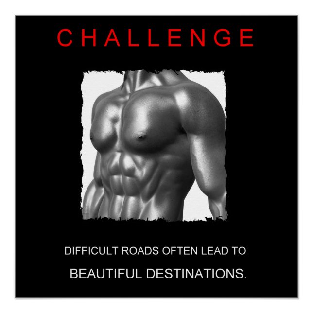 Poster défi de motivation du succès sportif (Devant)