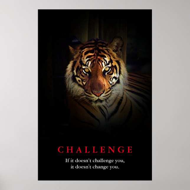 Poster Défi de motivation du tigre (Devant)