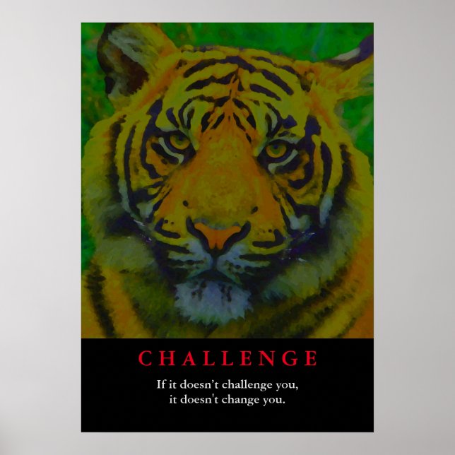 Poster Défi de motivation du tigre (Devant)
