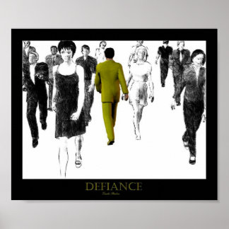 Poster Défiance jaune