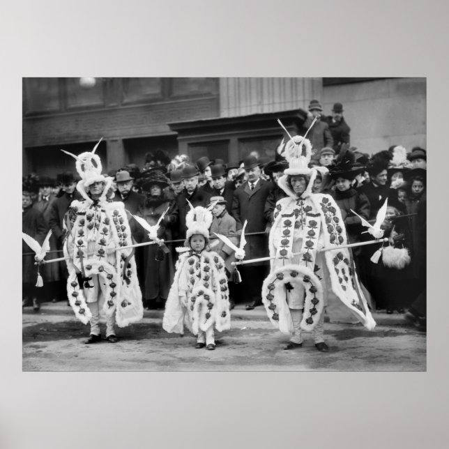 Poster Défilé des mommers, Jour de l'An 1909 (Devant)