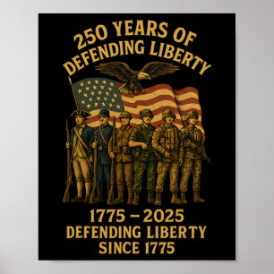 Poster Défilé militaire de l'armée américaine patriotique