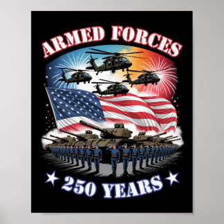 Poster Défilé militaire des États-Unis Patriot Forces arm