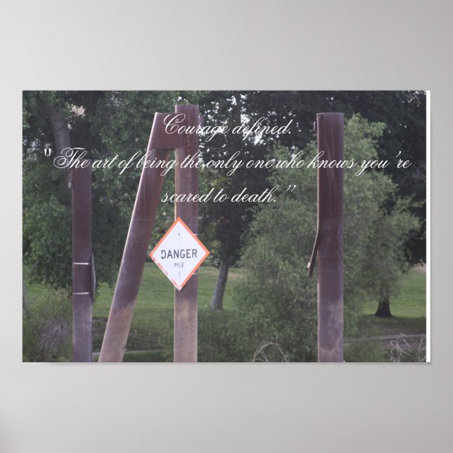 Poster défini par le courage (Devant)