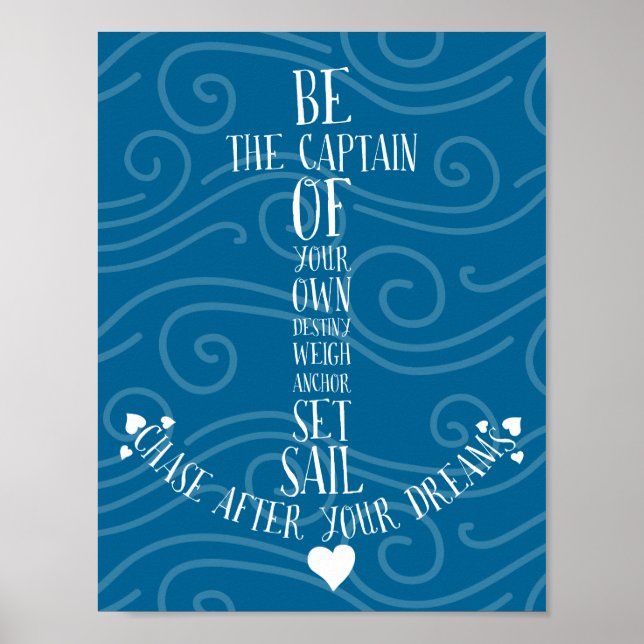 Poster Définir la voile et poursuivre vos rêves Ancre de  (Devant)