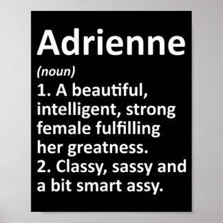 Poster Définition Adrienne Nom Personnalisé Drôle
