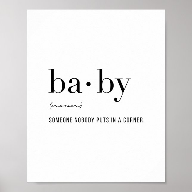 Poster Définition Baby (Devant)