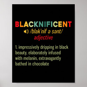 Poster Définition Blacknificent Fierté noire Rêver comme