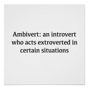 Poster Définition d'Ambivert