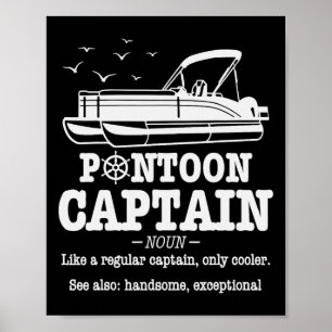 Poster Définition de capitaine de ponton Vie en bateau Dr