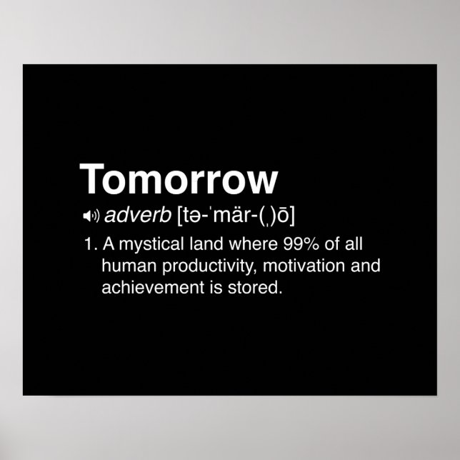 Poster Définition de demain (Devant)