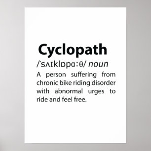 Poster Définition de dictionnaire amusant Cyclopath