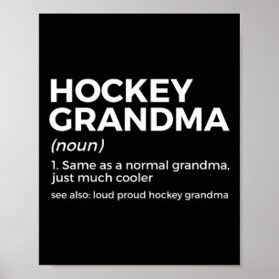 Poster Définition de grand-mère de hockey bruyante et fiè