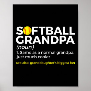Poster Définition de grand-père de softball plus grande d