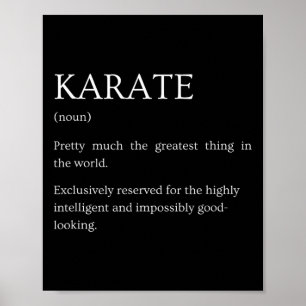 Poster Définition de karaté - Explication drôle sarcastiq
