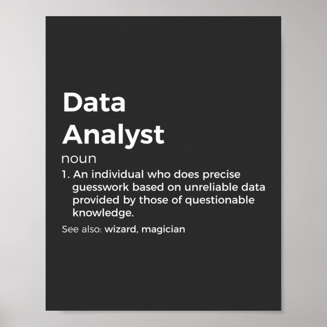 Poster Définition de l'analyste de données (Devant)