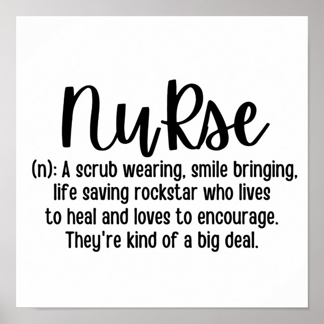 Poster Définition de l'infirmière (Devant)