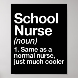 Poster Définition De L'Infirmière Drôle Retour À L'École 