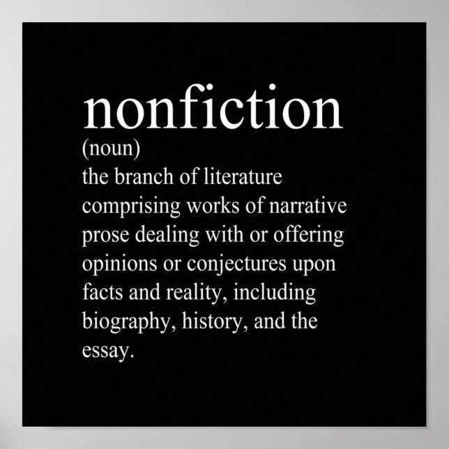 Poster Définition de non-fiction (Devant)