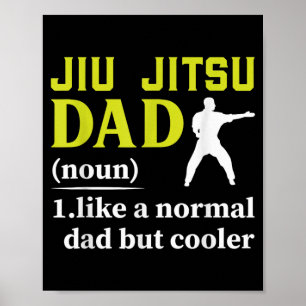 Poster Définition de papa Jiu Jitsu drôle de père de comb