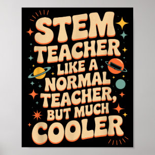 Poster Définition de professeur STEM drôle Science Math T