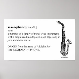 Poster Définition de saxophone