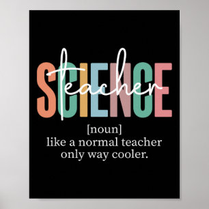 Poster Définition d'enseignant de science drôle pour femm