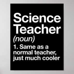 Poster Définition d'enseignant de science Fun Byck À l'éc