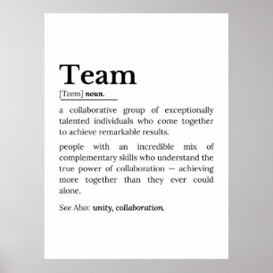 Poster Définition d'équipe – La puissance de la collabora
